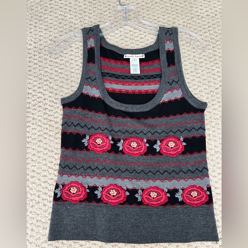 Nanette Lepore Embroidered Merino Wool Sweater